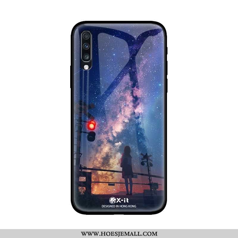 Hoesje Samsung Galaxy A50 Scheppend Trend Hoes Anti-fall Hard Purper Mode