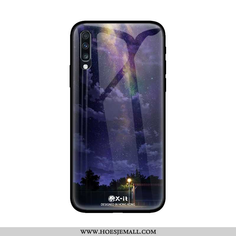 Hoesje Samsung Galaxy A50 Scheppend Trend Hoes Anti-fall Hard Purper Mode