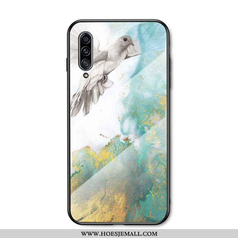 Hoes Samsung Galaxy A50 Glas Trend Grote Hard Bescherming Ster Blauwe