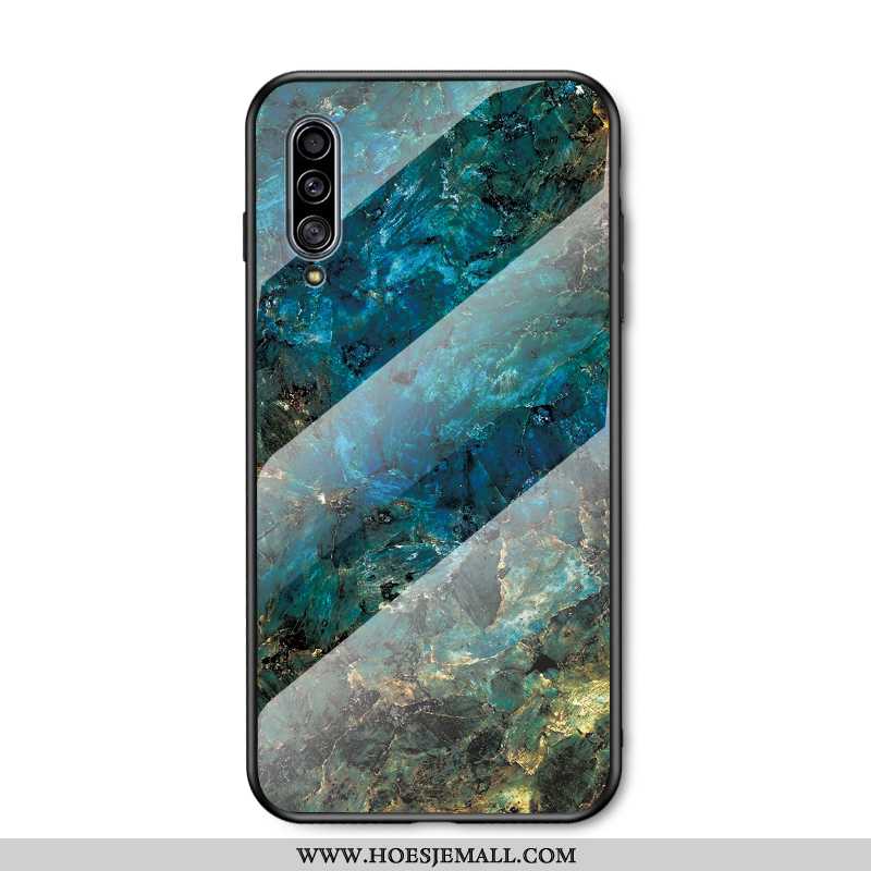 Hoes Samsung Galaxy A50 Glas Trend Grote Hard Bescherming Ster Blauwe