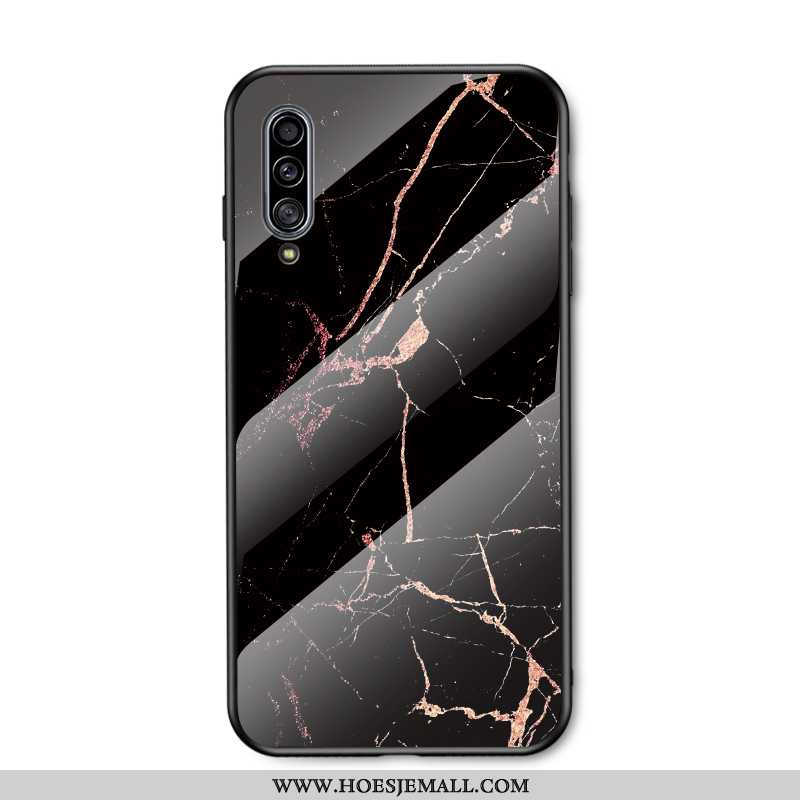 Hoes Samsung Galaxy A50 Glas Trend Grote Hard Bescherming Ster Blauwe