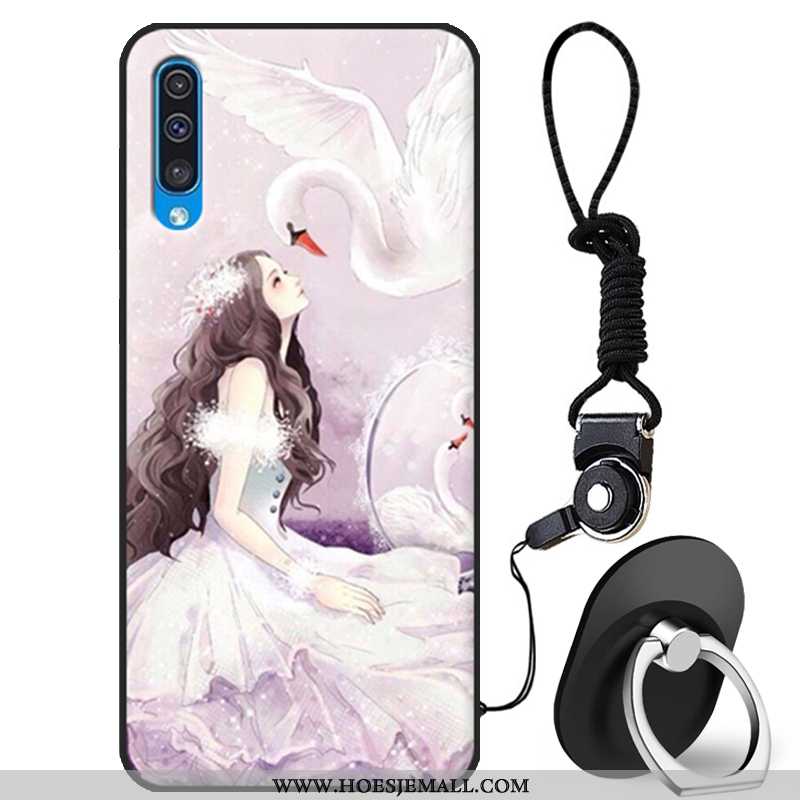 Hoes Samsung Galaxy A50 Mooie Zacht Anti-fall Ster Mobiele Telefoon Bescherming Wit Witte