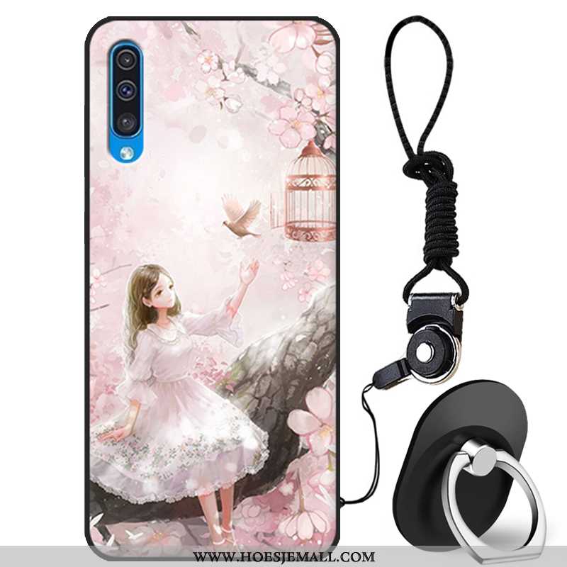 Hoes Samsung Galaxy A50 Mooie Zacht Anti-fall Ster Mobiele Telefoon Bescherming Wit Witte