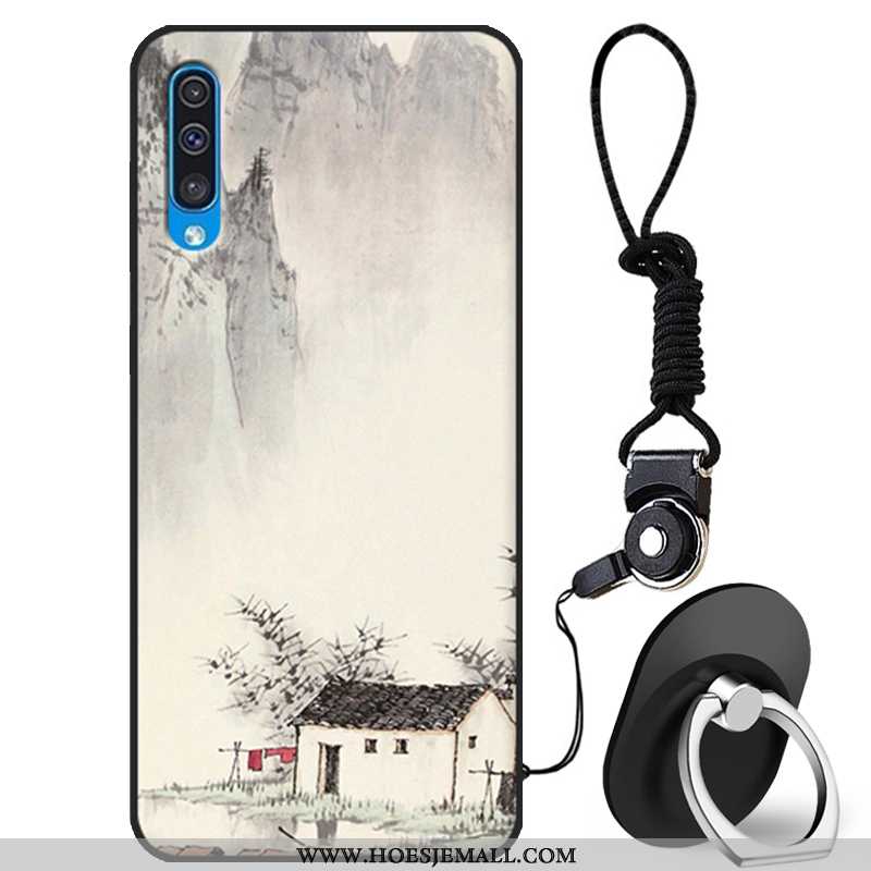 Hoes Samsung Galaxy A50 Mooie Zacht Anti-fall Ster Mobiele Telefoon Bescherming Wit Witte