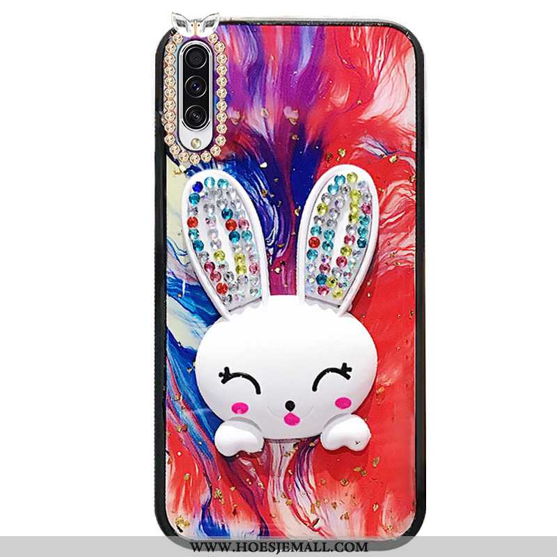 Hoesje Samsung Galaxy A50 Mode Strass Bescherming Ondersteuning Anti-fall Scheppend Rood