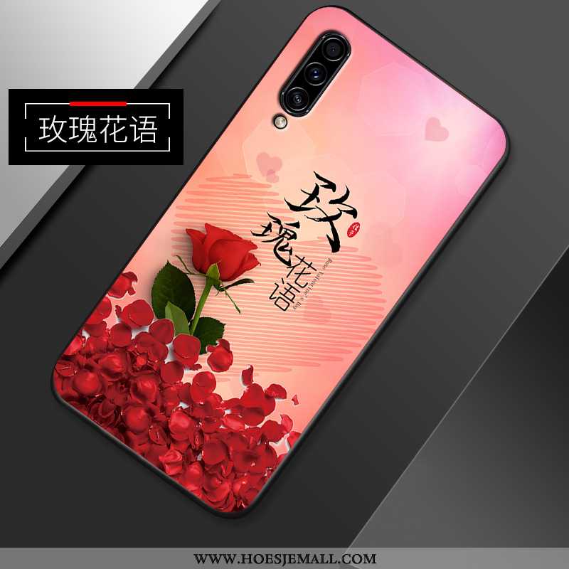 Hoesje Samsung Galaxy A50s Patroon Super Bloemen Eenvoudige Roze All Inclusive