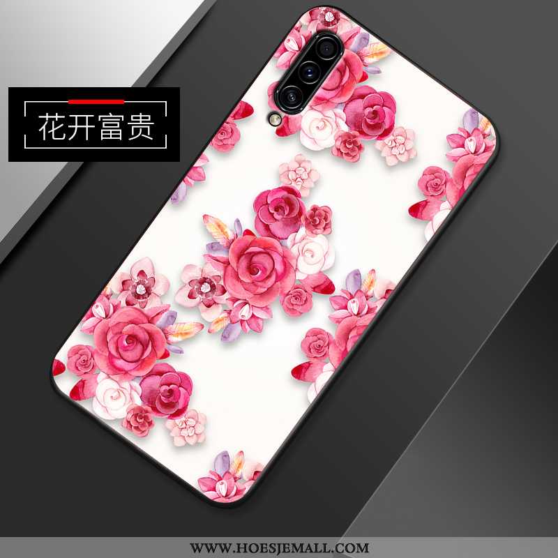 Hoesje Samsung Galaxy A50s Patroon Super Bloemen Eenvoudige Roze All Inclusive