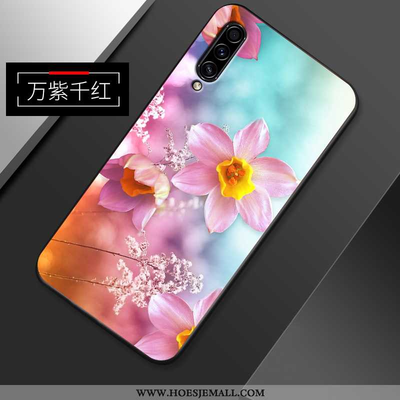 Hoesje Samsung Galaxy A50s Patroon Super Bloemen Eenvoudige Roze All Inclusive