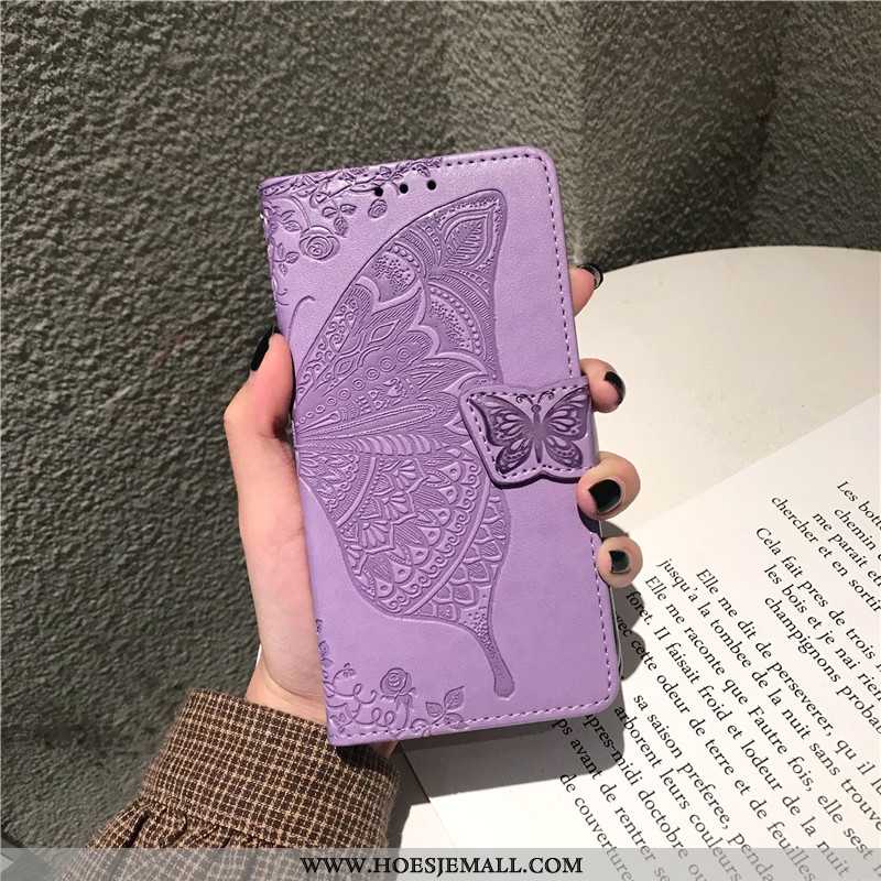 Hoesje Samsung Galaxy A50s Bescherming Leren Grijs Clamshell Mobiele Telefoon Anti-fall Hoes