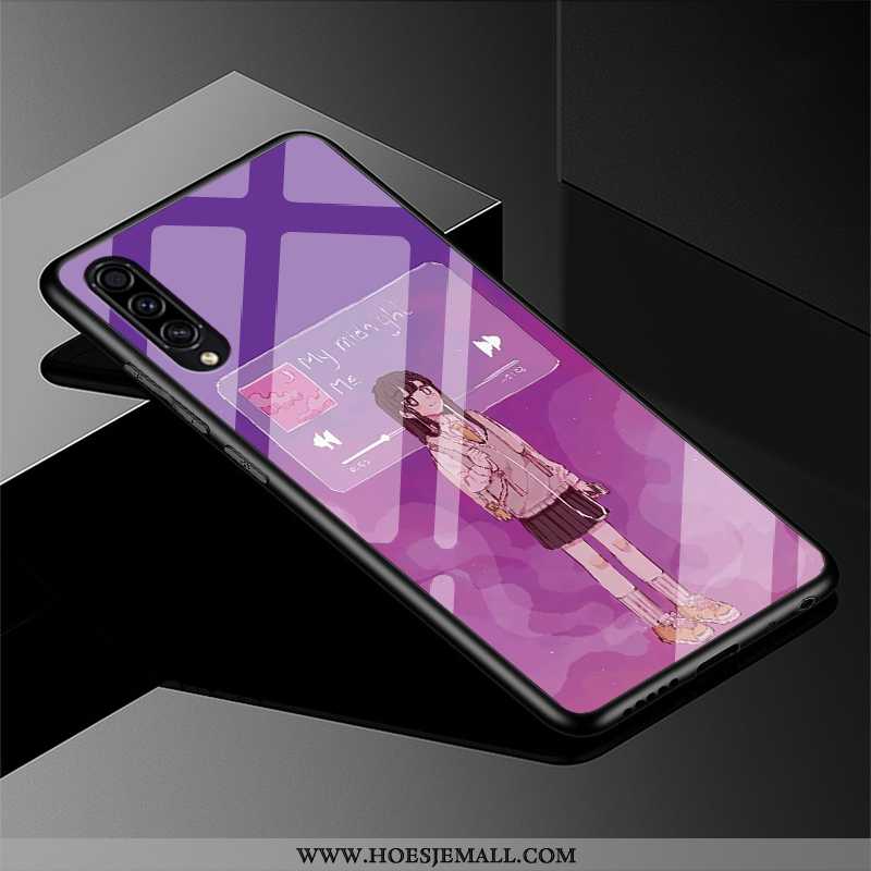 Hoesje Samsung Galaxy A50s Bescherming Glas Ster Vers Eenvoudige Siliconen Purper