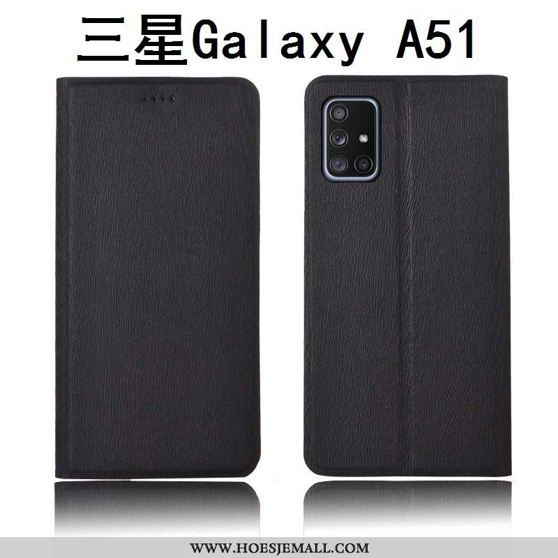 Hoes Samsung Galaxy A51 Leren Hoesje Schrobben Mobiele Telefoon Anti-fall Siliconen All Inclusive Ni