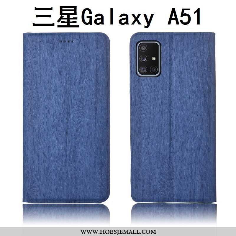 Hoes Samsung Galaxy A51 Leren Hoesje Schrobben Mobiele Telefoon Anti-fall Siliconen All Inclusive Ni