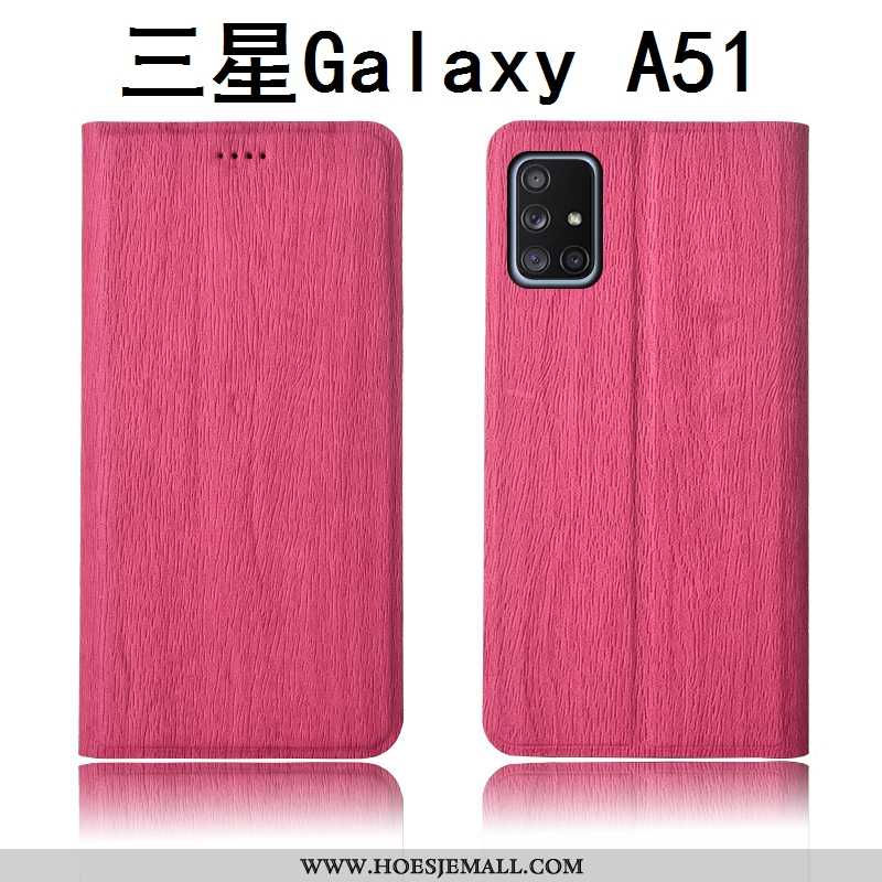 Hoes Samsung Galaxy A51 Leren Hoesje Schrobben Mobiele Telefoon Anti-fall Siliconen All Inclusive Ni