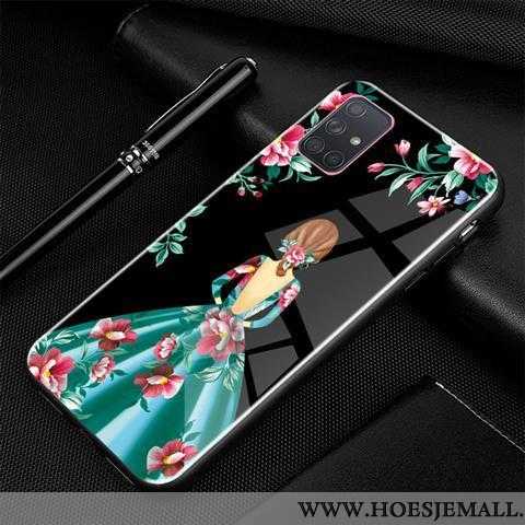 Hoes Samsung Galaxy A51 Zacht Bescherming Ster Mini Hoesje Mobiele Telefoon Scheppend Zwarte