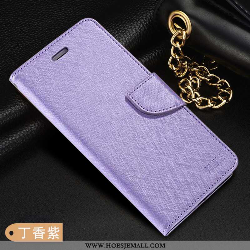 Hoesje Samsung Galaxy A51 Leren Purper Mobiele Telefoon Ster Folio Gesp Roos