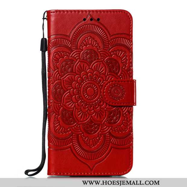 Hoesje Samsung Galaxy A51 Siliconen Bescherming Zacht Folio Hoes Anti-fall All Inclusive Rood