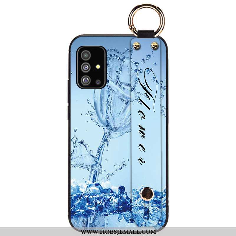 Hoes Samsung Galaxy A51 Persoonlijk Scheppend Ondersteuning Anti-fall Trend All Inclusive Blauw Blau