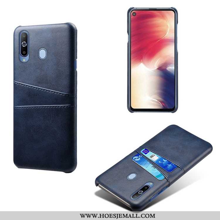 Hoesje Samsung Galaxy A60 Patroon Leren Ster Achterklep Mini Koe Geel