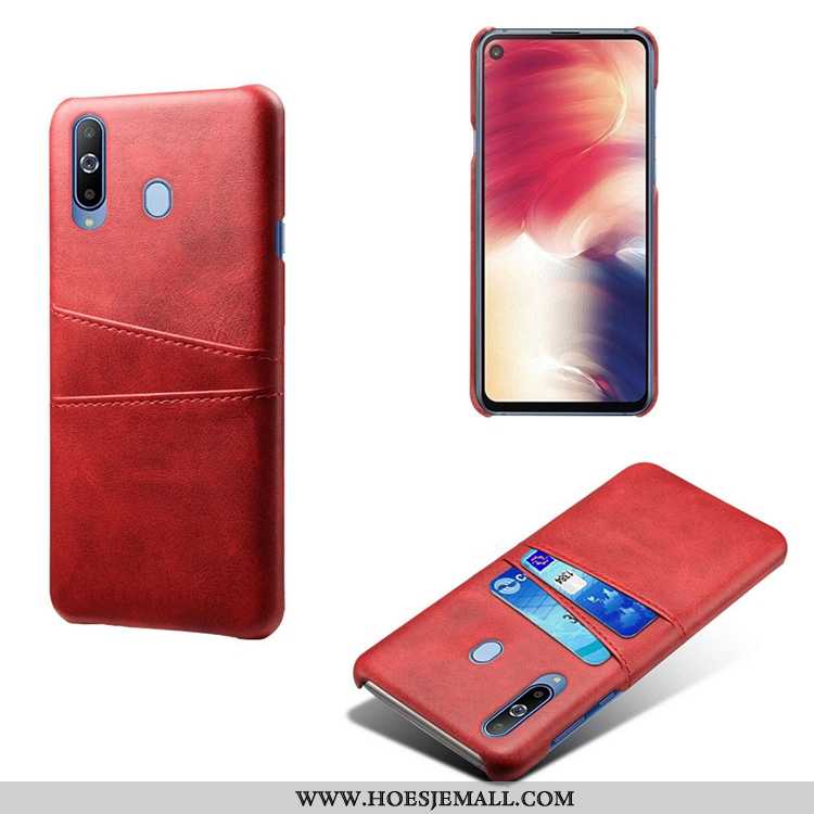 Hoesje Samsung Galaxy A60 Patroon Leren Ster Achterklep Mini Koe Geel