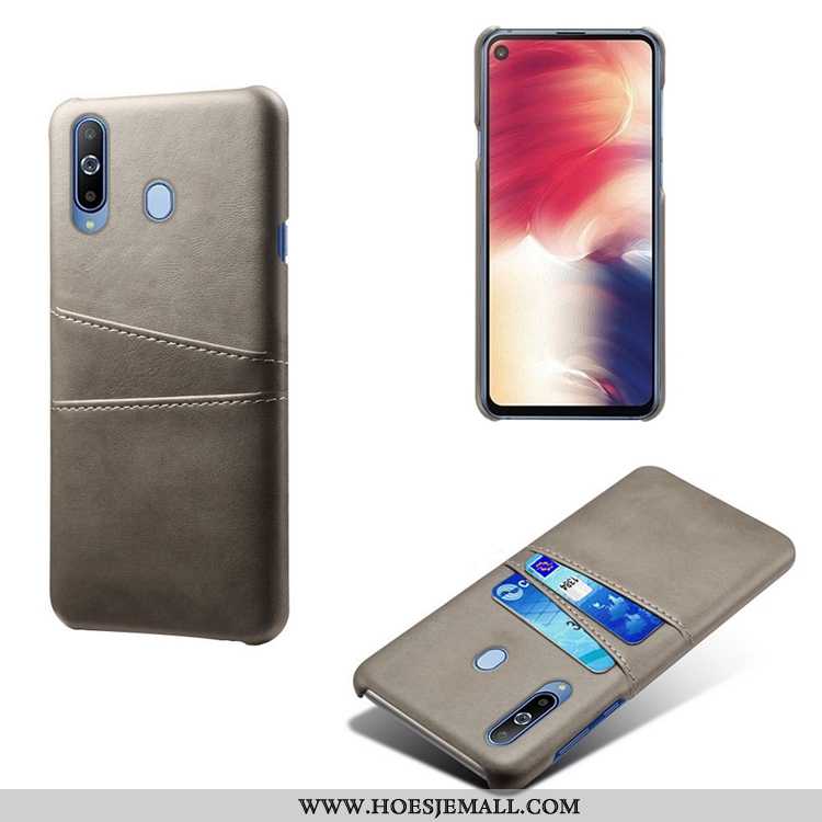 Hoesje Samsung Galaxy A60 Patroon Leren Ster Achterklep Mini Koe Geel