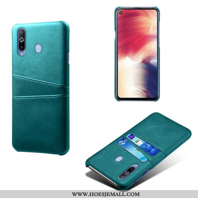 Hoesje Samsung Galaxy A60 Patroon Leren Ster Achterklep Mini Koe Geel