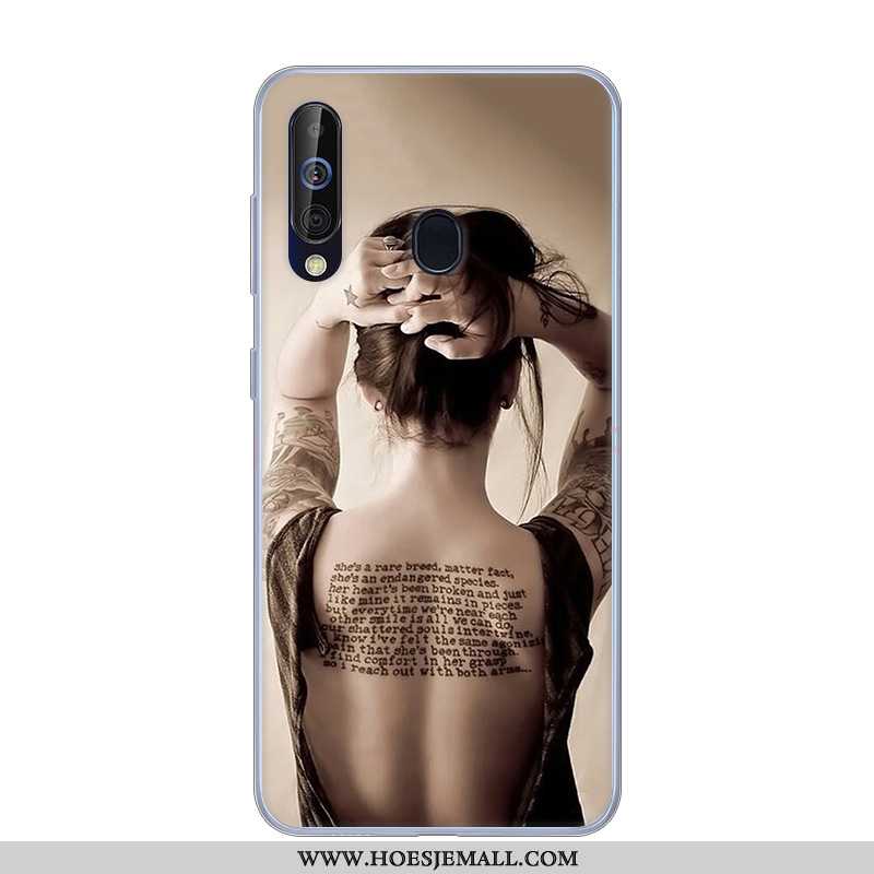 Hoes Samsung Galaxy A60 Siliconen Bescherming Spotprent Anti-fall Zacht Zwart Ster Zwarte