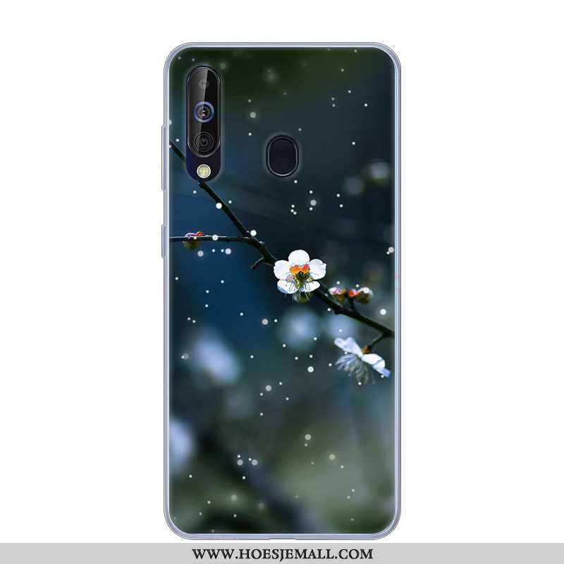 Hoes Samsung Galaxy A60 Siliconen Bescherming Spotprent Anti-fall Zacht Zwart Ster Zwarte