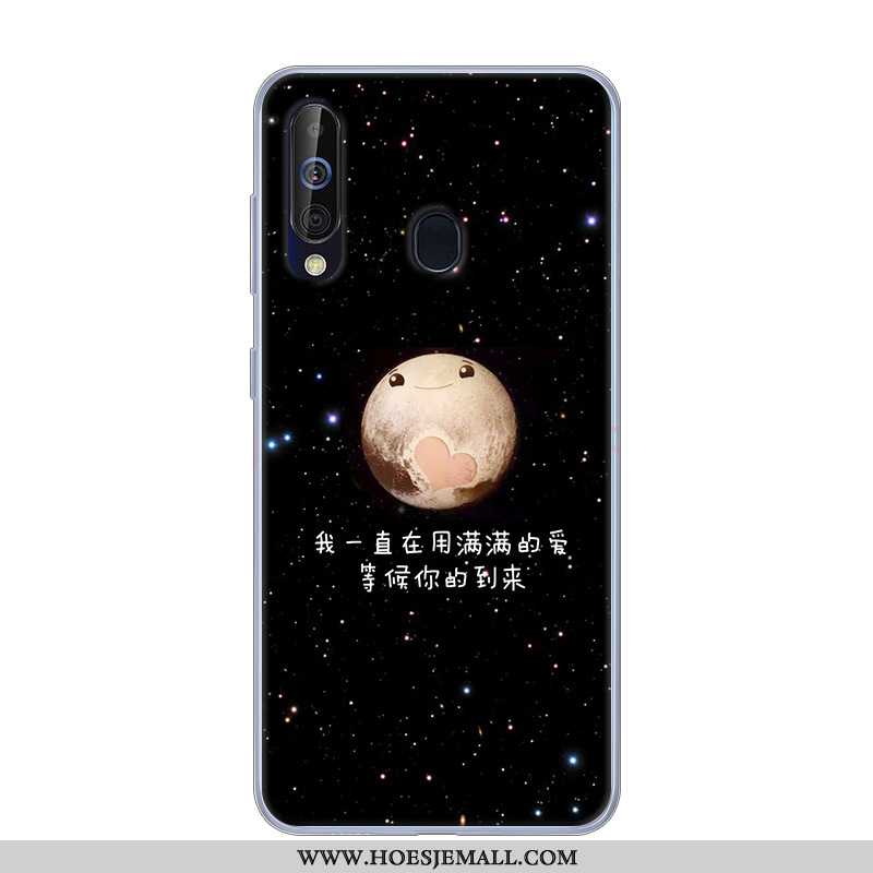 Hoes Samsung Galaxy A60 Siliconen Bescherming Spotprent Anti-fall Zacht Zwart Ster Zwarte