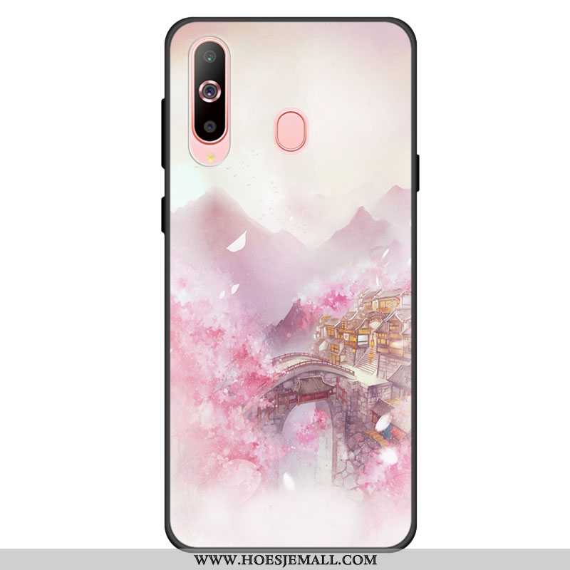 Hoes Samsung Galaxy A60 Siliconen Bescherming Roze Persoonlijk Hoesje Mobiele Telefoon Vers