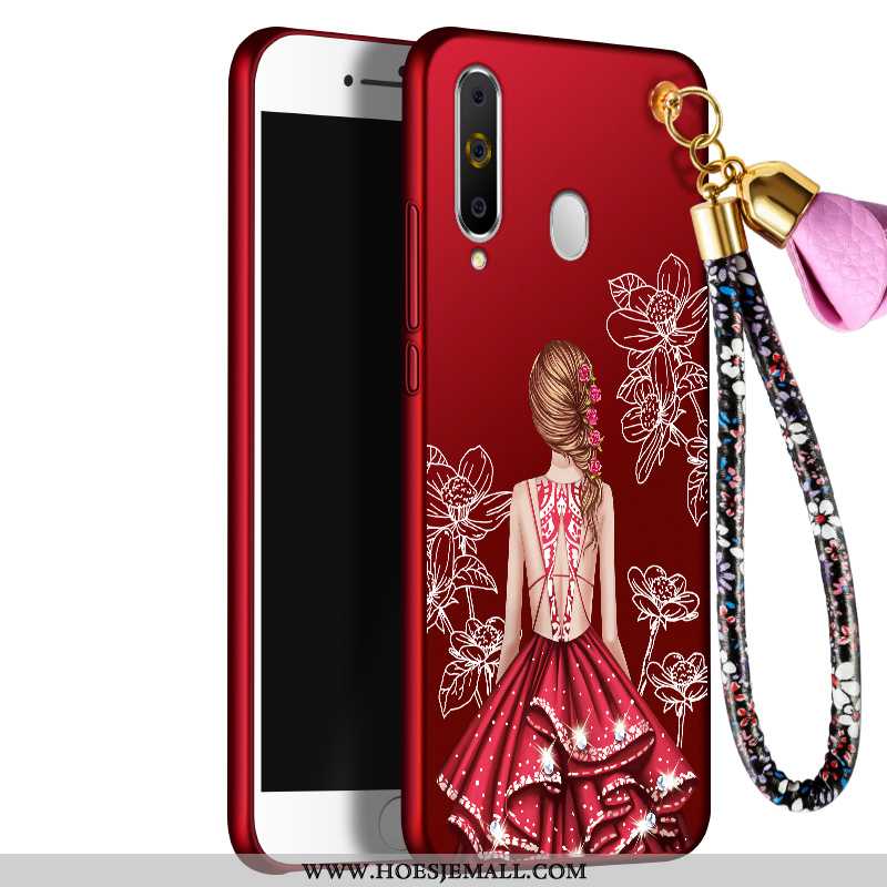 Hoes Samsung Galaxy A60 Bescherming Zacht Ster Mobiele Telefoon Anti-fall Rood