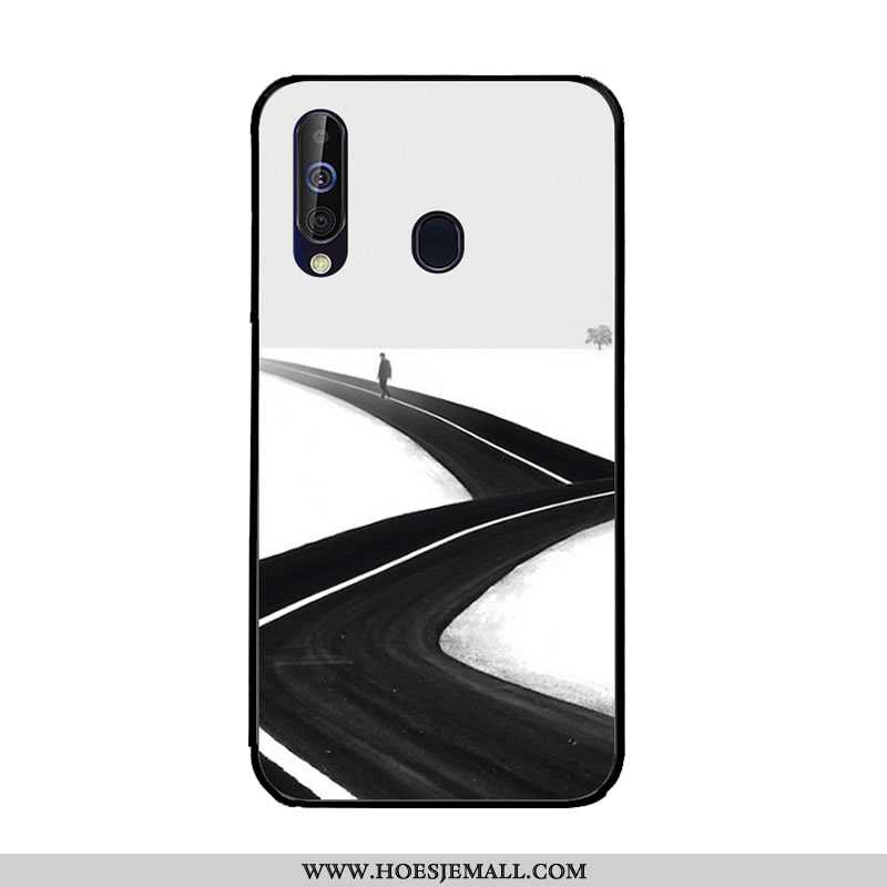 Hoes Samsung Galaxy A60 Bescherming Zacht Ster Hoesje Mobiele Telefoon Kleur Pas Donkerblauwe