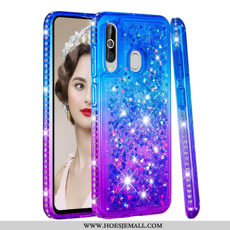 Hoesje Samsung Galaxy A60 Scheppend Ster Blauw Drijfzand Hoes Mobiele Telefoon Blauwe