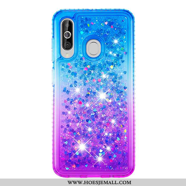 Hoesje Samsung Galaxy A60 Scheppend Ster Blauw Drijfzand Hoes Mobiele Telefoon Blauwe