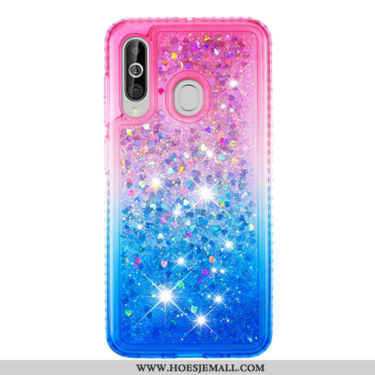 Hoesje Samsung Galaxy A60 Scheppend Ster Blauw Drijfzand Hoes Mobiele Telefoon Blauwe