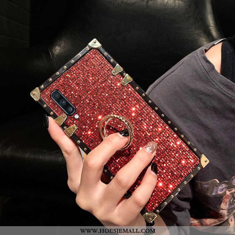 Hoesje Samsung Galaxy A70 Vintage Trend Bescherming Mobiele Telefoon Strass Anti-fall Net Red Gouden