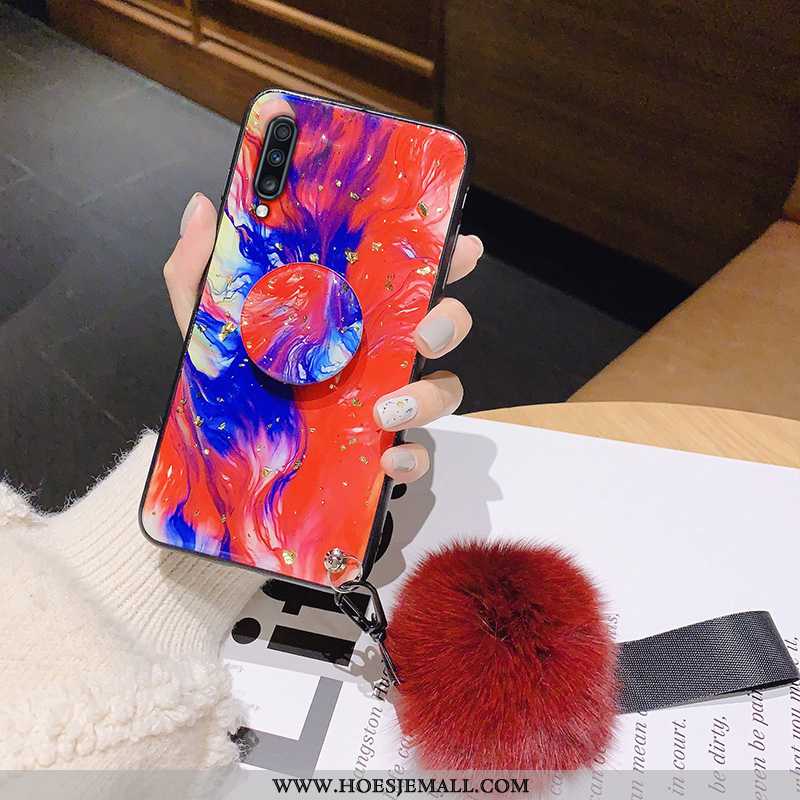 Hoesje Samsung Galaxy A70 Scheppend Trend Ster Anti-fall Persoonlijk Siliconen Zacht Rood