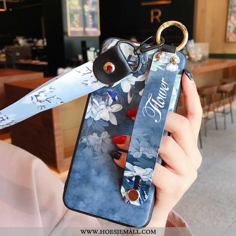 Hoesje Samsung Galaxy A70 Hanger Trend Blauw Anti-fall Siliconen Hoes Blauwe