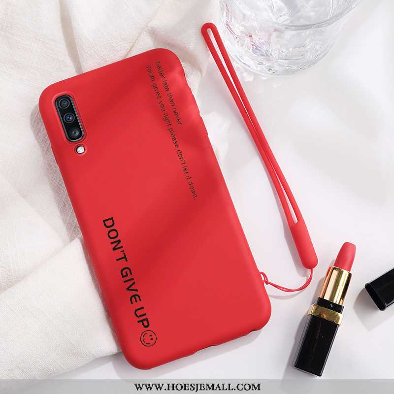 Hoes Samsung Galaxy A70 Trend Super Ster Anti-fall Achterklep Lovers Hanger Rood