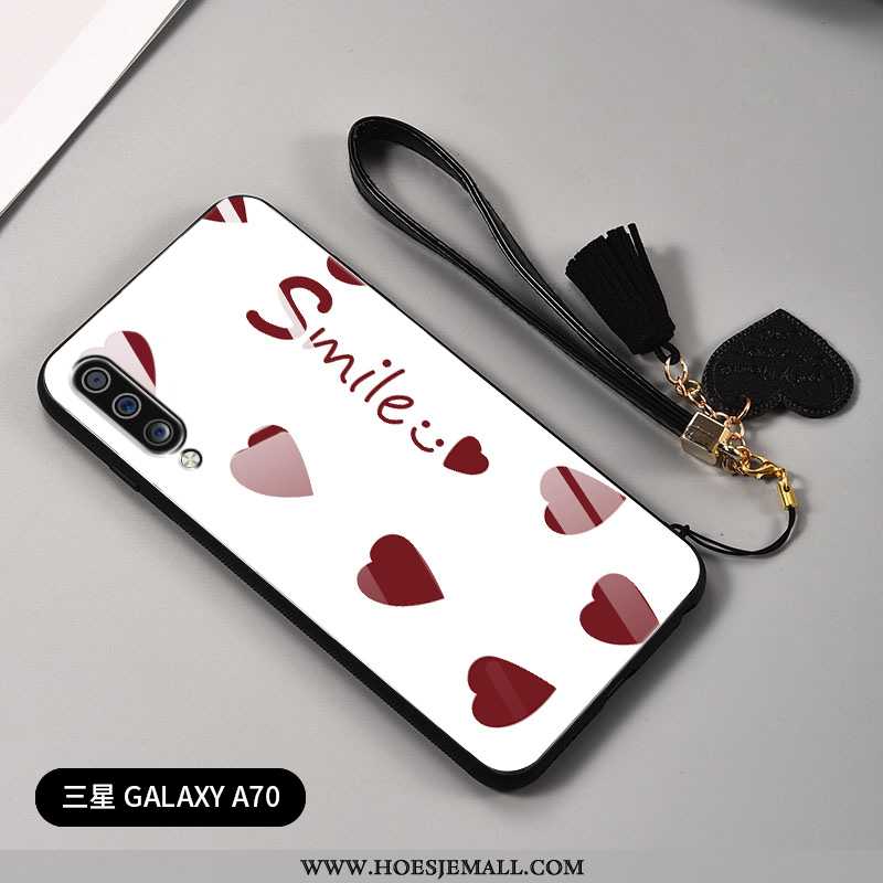 Hoesje Samsung Galaxy A70 Scheppend Trend Super Dun Siliconen Liefde Rood