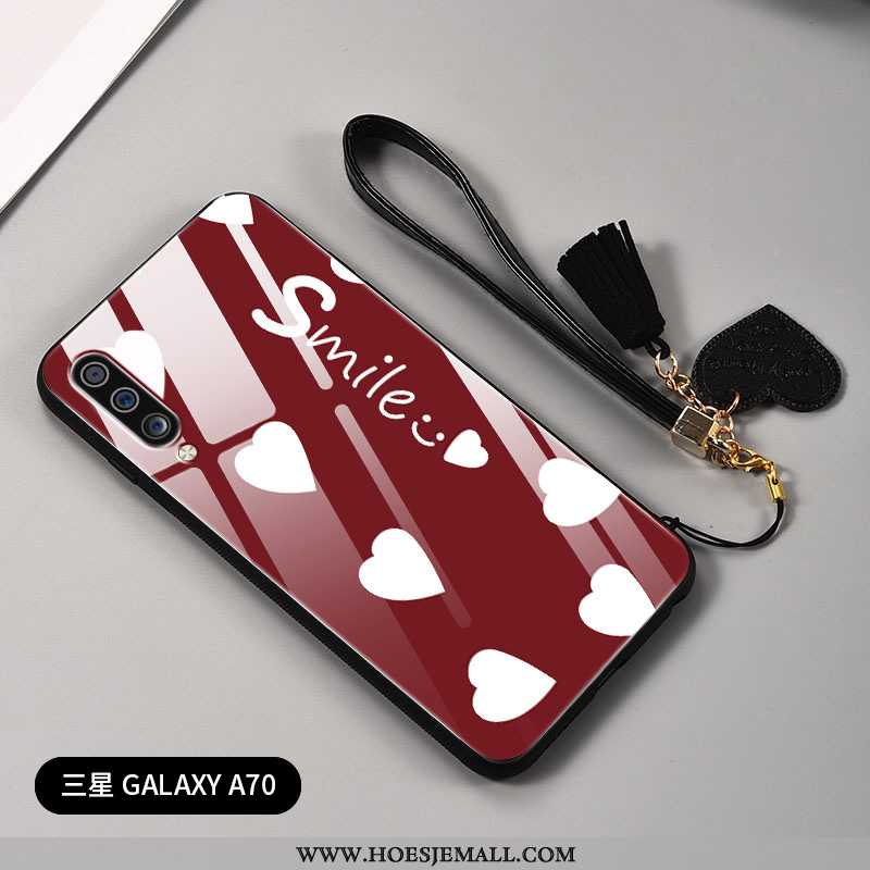 Hoesje Samsung Galaxy A70 Scheppend Trend Super Dun Siliconen Liefde Rood