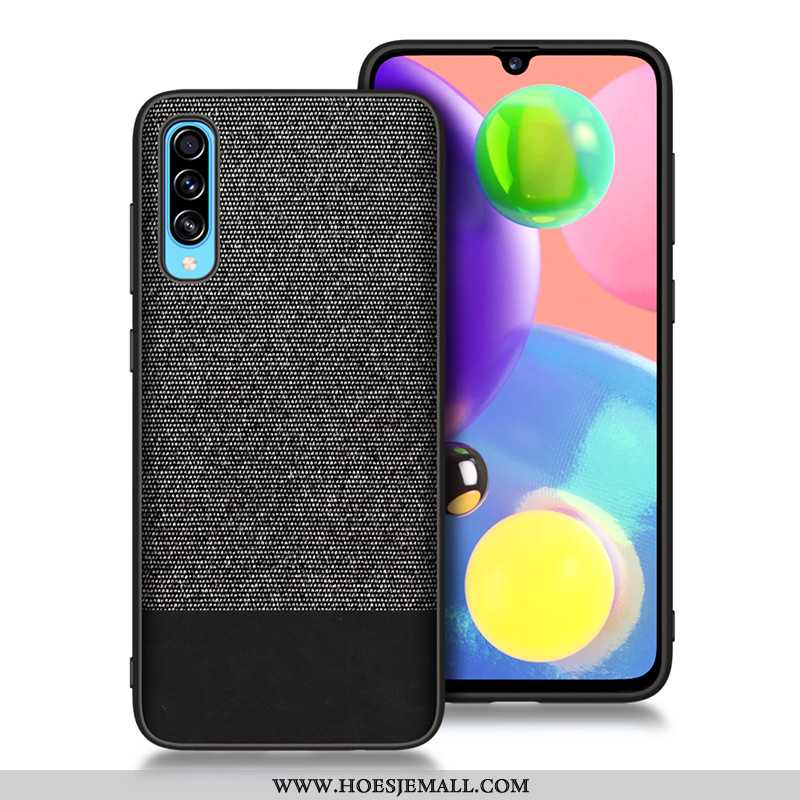 Hoes Samsung Galaxy A70 Bescherming Schrobben All Inclusive Blauw Siliconen Zacht Trend Blauwe