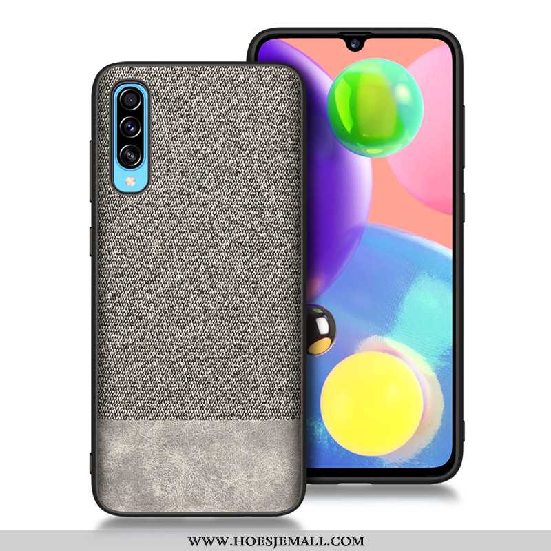 Hoes Samsung Galaxy A70 Bescherming Schrobben All Inclusive Blauw Siliconen Zacht Trend Blauwe