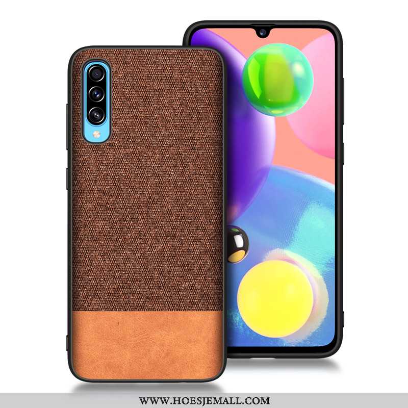 Hoes Samsung Galaxy A70 Bescherming Schrobben All Inclusive Blauw Siliconen Zacht Trend Blauwe