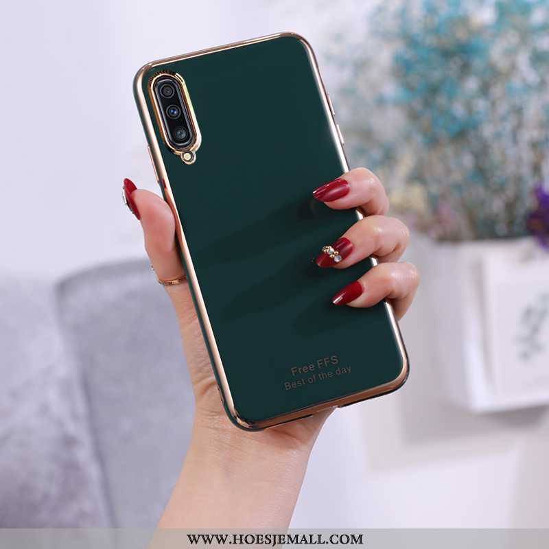 Hoesje Samsung Galaxy A70 Siliconen Bescherming All Inclusive Grijs Mobiele Telefoon Ster Groen