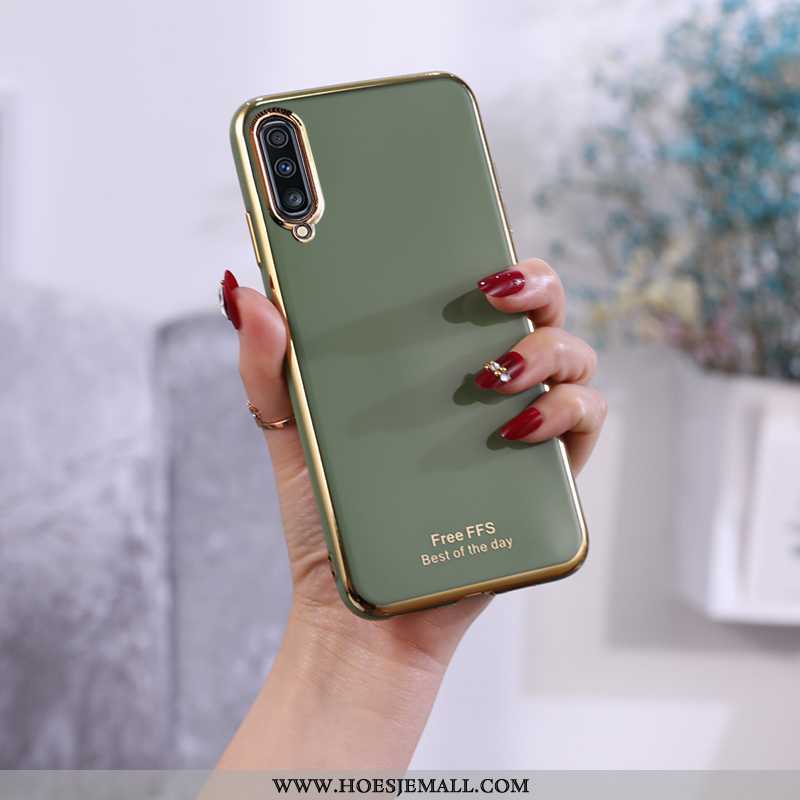 Hoesje Samsung Galaxy A70 Siliconen Bescherming All Inclusive Grijs Mobiele Telefoon Ster Groen