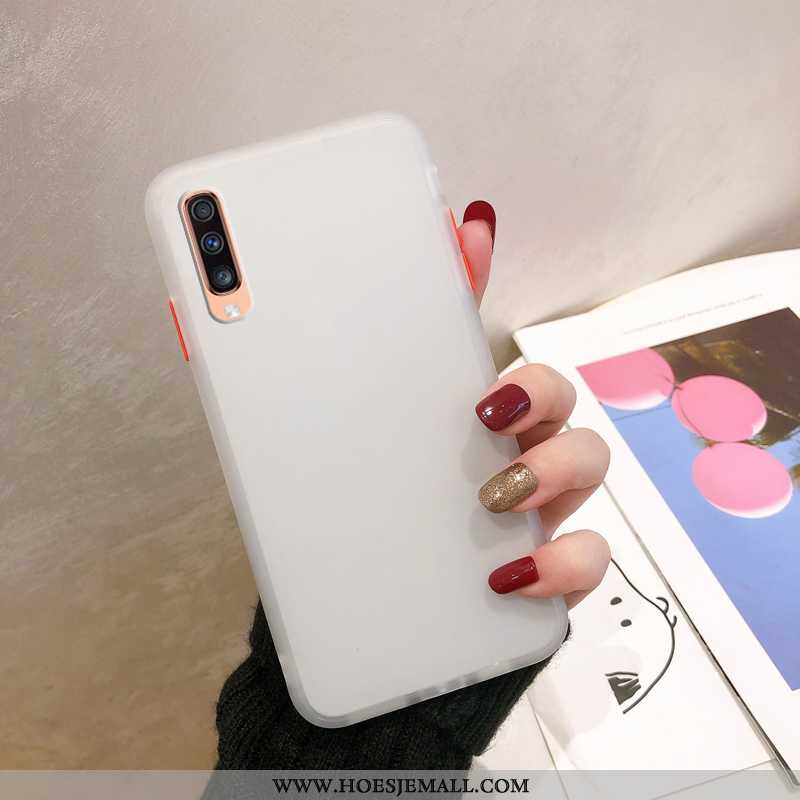 Hoes Samsung Galaxy A70 Bescherming Schrobben Hoesje Rood Bedrijf Ster