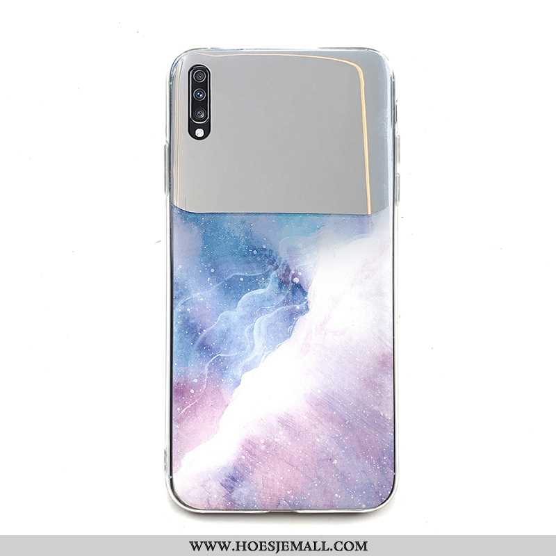 Hoesje Samsung Galaxy A70 Persoonlijk Scheppend Patroon Wit Hoes Bescherming Hard Witte