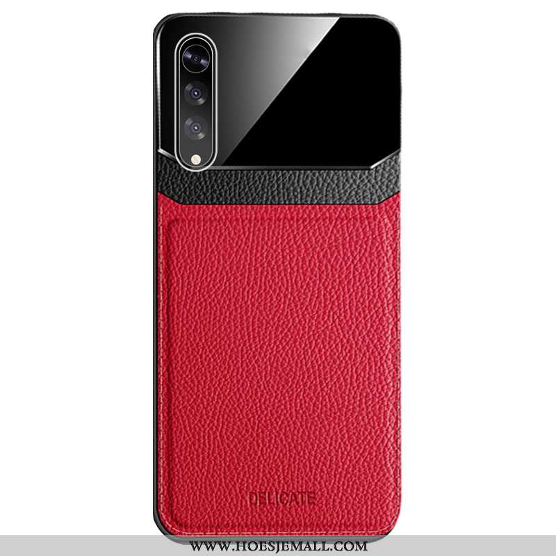 Hoes Samsung Galaxy A70 Persoonlijk Scheppend Eenvoudige Hoesje Ster Magnetisch Patroon Rood