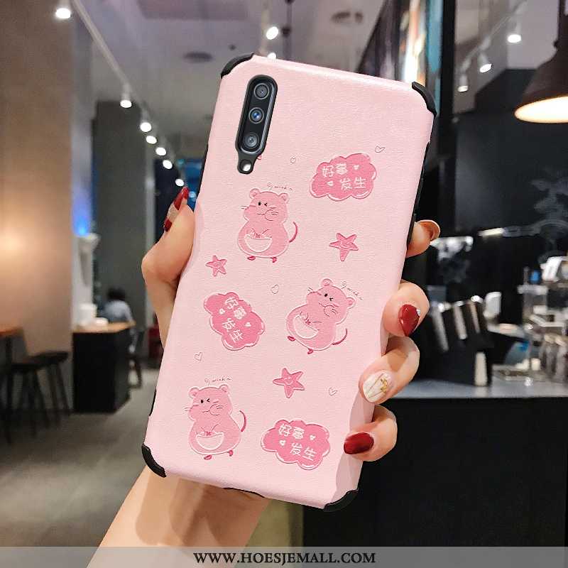 Hoesje Samsung Galaxy A70 Zacht Persoonlijk Mobiele Telefoon All Inclusive Roze Anti-fall