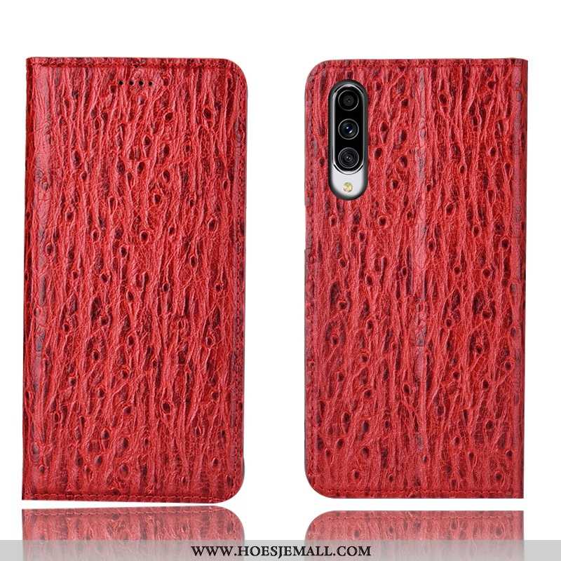 Hoesje Samsung Galaxy A70s Bescherming Leren All Inclusive Vogel Bruin Mobiele Telefoon Ster Bruine